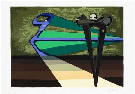 ANDREA RACCAGNI (1921-2005)ProiezioneSerigrafia a 16 coloricm 50x70Firma e...