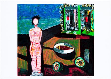 BRUNO CASSINARI (1912-1992)Senza TitoloSerigrafiacm 50x70Firma e numerazione...