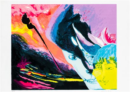 BRUNO CASSINARI (1912-1992)Senza TitoloSerigrafiacm 50x70Firma e numerazione...