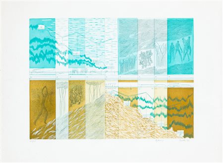 MARIO ROSSELLO (1927-2000) E GIROLAMO ARRIGO (1930)Senza TitoloIncisione a 3...