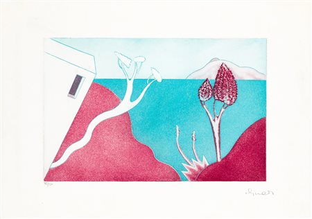 LUCA ALINARI (1943)Senza TitoloAcquaforte acquatintaLastra cm 31x48Foglio cm...