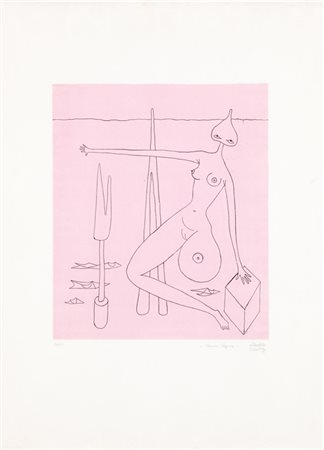 MAURICE HENRY (1907-1984)Femme légumeAcquaforteLastra cm 38,5x32,5Foglio cm...