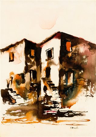 F. BASILESenza TitoloTecnica mista su telacm 70x50Firma al...