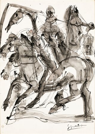 ANONIMOSenza TitoloGouache su cartacm 70x47,5Firma indecifrata al fronte