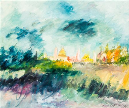 ANONIMOSenza Titolo, 1996Olio su telacm 70x60Firma indecifrata e datazione al...