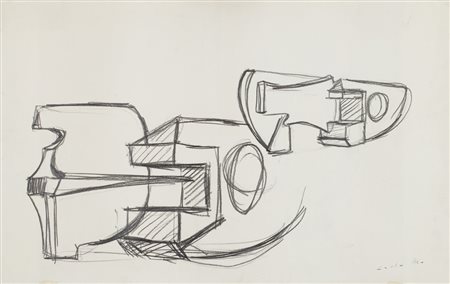 CARLO MO (1924-2005)Senza TitoloMatita grassa su cartoncinocm 57x90,5Firma al...