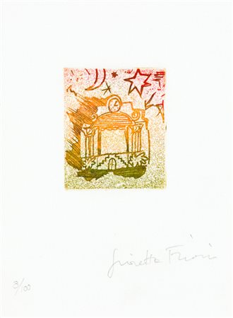 GIOSETTA FIORONI (1932)Senza TitoloAcquaforteLastra cm 6x5Foglio cm...