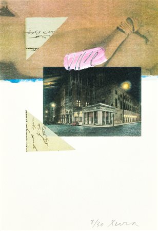 WILLIAM XERRA (1937)Senza TitoloLitografia ritoccata a manocm 24x16,5Firma e...