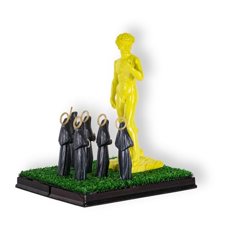 PIERGIUSEPPE PESCE (1965)Prega per noi, 2014Scultura in resina su base in...