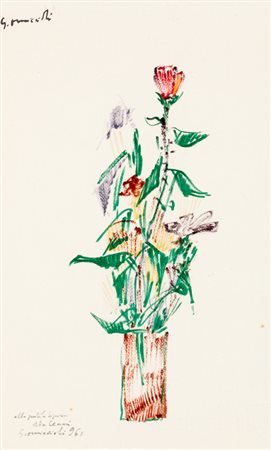 GIOVANNI OMICCIOLI (1901-1975)Senza Titolo, 1961Tecnica mista su cartacm...