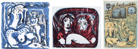 ZANCANARO TONO Padova 1906 - 1985 Soggetti vari lotto di tre litografie 44x50...