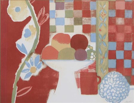 SAETTI BRUNO Bologna 1902 - Venezia 1984 Composizione litografia 45x60 cm...