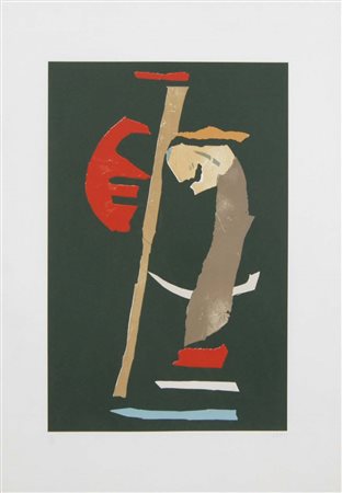 LANSKOY ANDRE' Mosca 1902 - Parigi 1976 senza titolo litografia es. 18/100...