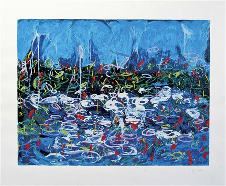 SCHIFANO MARIO Homs (Libia) 1934 - Roma 1998 Tela francese 1992 serigrafia...