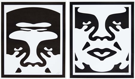 SHEPARD FAIREY FRANK Charleston (South Carolina) 1970 Obey lotto di due...