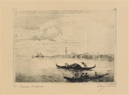 BRUGNOLI EMANUELE Bologna 1859 - Venezia 1944 Bacino di San Marco 1945...