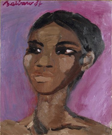 BARBARO SAVERIO Venezia 1924 Moretta 1984 olio su tela 55x46 cm firma e data...