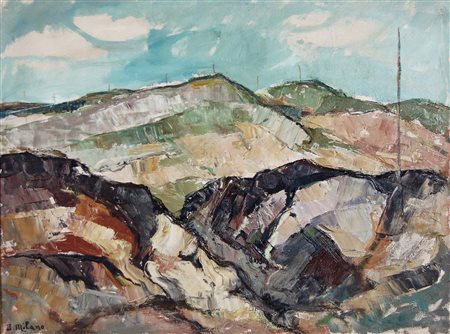 MILANO BRUNO Milano 1907 - Belluno 2001 Paesaggio della Scozia 1968 olio su...