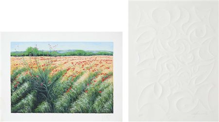 AZZINARI F. - AMADIO G. Soggetti vari lotto di due grafiche 60x80 45x35 cm...