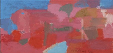 BERALDO FRANCO Meolo (Ve) 1944 Composizione olio su cartoncino 10x21,5 cm...