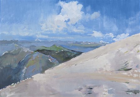 ZANUCCO PAOLO Venezia 1964 Alta montagna verso il Lagazuoi 2012 olio su tela...