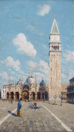 SALVIATI detto SILVANI GIOVANNI Venezia 1881 - 1950 Piazza e chiesa di...