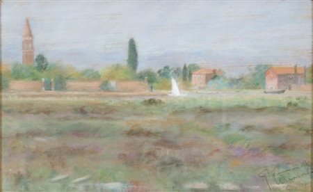 GIOVANARDI DANIELE Modena 1950 Barene a Mazzorbo 2004 pastelli su tavola...