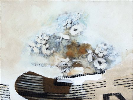 LONGINOTTI GIANNI Padova 1927 Composizione 1989 olio su tela 30x40 cm firma e...