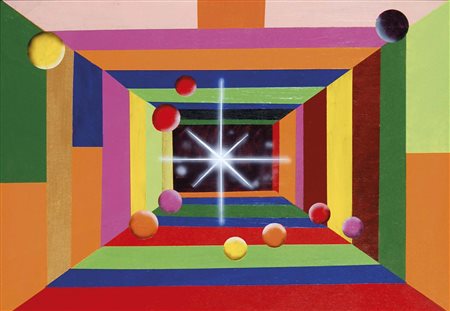 CHIESA RENATO NATALE Lecco 1947 Luce 2008 acrilici su tavola 39x56 cm...