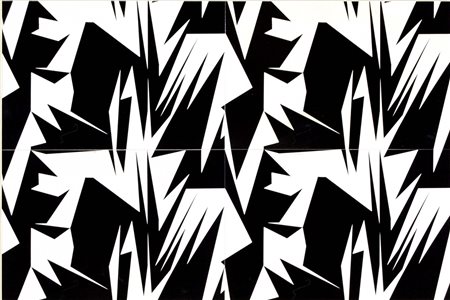 LOMBARDO SERGIO Roma 1939 Pittura stocastica 1981 assemblaggio di quattro...