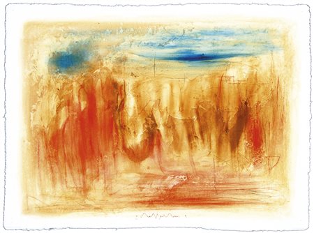 ROSSI RAFFAELE Alba 1956 senza titolo tecnica mista su carta a mano 76x57 cm...