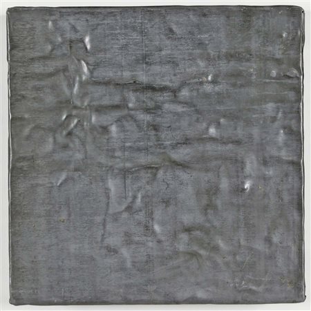 PIAN EMILIO Roma 1956 senza titolo 2009 piombo su legno 30x30x8 cm firma e...