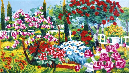 FACCINCANI ATHOS Peschiera del Garda 1951 Dal ciclo: Sole Alto olio su tela...