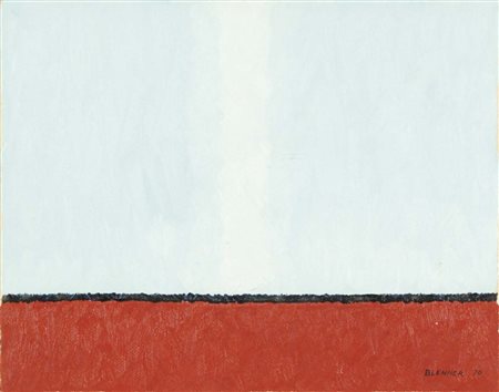 BLENNER BRUNO Venezia 1929 senza titolo 1970 olio su tela 18x24 cm firma e...