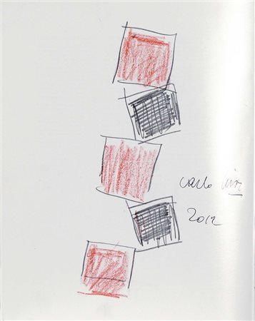 CIUSSI CARLO Udine 1930 senza titolo 2012 disegno a pastelli su carta 30x23,5...