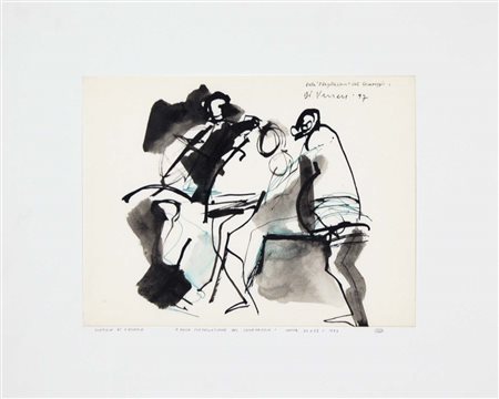 DI VENERE GIORGIO Mestre 1927 Dalla flagellazione del Caravaggio 1997 disegno...