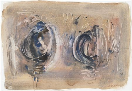 NANNI MARIO Castellina in Chianti 1922 Nuclei tempera su carta 33x48 cm firma...