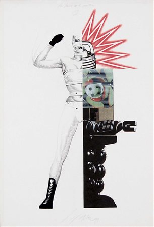 SARRI SERGIO Torino, 1938 La femme et le pantin II° 1999 acrilici su carta...