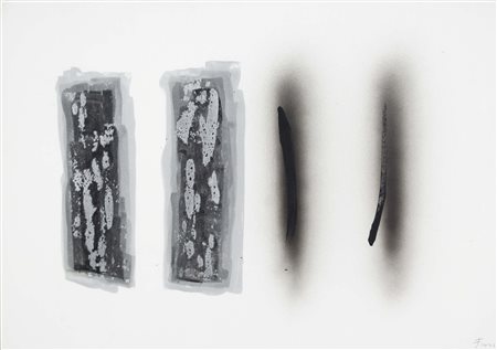 FINZI ENNIO Venezia 1931 Neroidi (seconda metà anni '80) tecnica mista su...