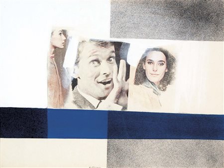 MONTESANO GIANMARCO Torini 1949 Juan Carlo tecnica mista su base serigrafica...