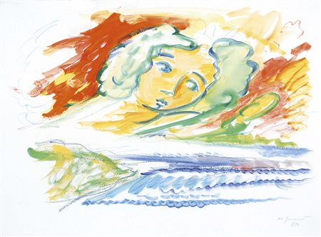 GERMANA' MIMMO Catania 1944 - 1992 senza titolo 1990 tecnica mista su carta a...