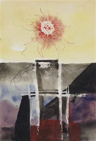 GASPARI LUCIANO Venezia 1913 - 2007 senza titolo tecnica mista su carta 43x30...