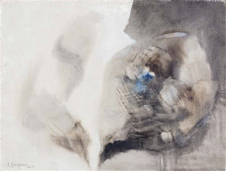 GASPARI LUCIANO Venezia 1913 - 2007 Composizione (metà anni '50) olio su tela...