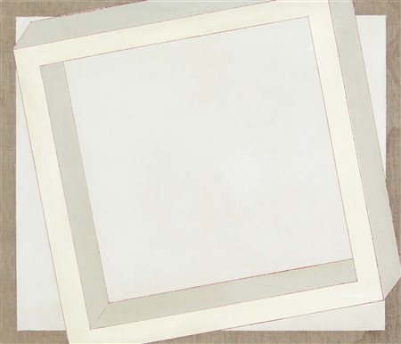 PADOVAN MARIO Trieste 1927 Bianco 1977 olio su tela 70x80 cm firma data e...