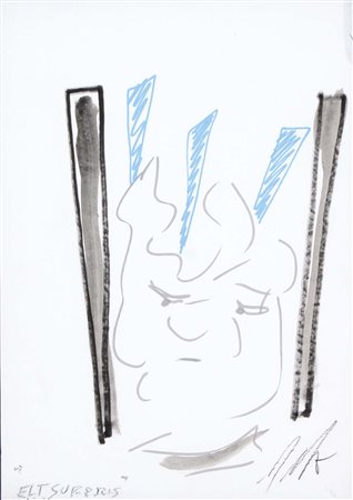 DANGELO SERGIO Milano 1932 Elt Surpris tecnica mista su carta riportata su...