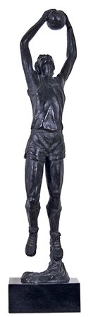 TAROCCO LUCIANO XX Pallavolista 1996 scultura in bronzo h. cm. 57 con...