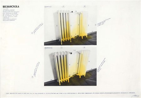 PLESSI FABRIZIO Reggio Emilia 1940 Sequenza 1975 tecnica mista su carta...