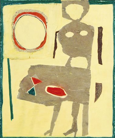 GENTILINI FRANCO Faenza 1909 - Roma 1981 Banchetto 1965 tempera e collage su...