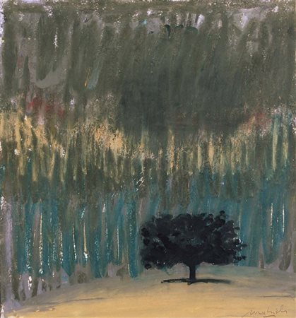 MATTIOLI CARLO Modena 1911 - Parma 1994 Paesaggio tecnica mista su carta...