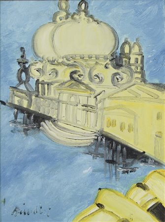 BRINDISI REMO Roma 1918 - Lido di Spina 1996 Chiesa della Salute olio su tela...